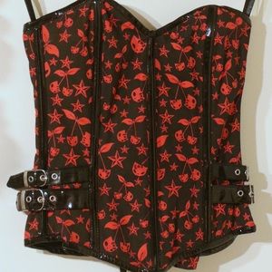 Vintage Bye Bye Kitty Corset with Matching Choker (S)
